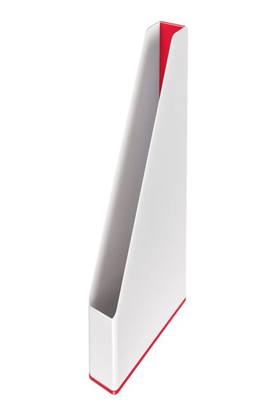 Esselte Leitz Stehsammler WOW Duo Colour Polystyrol perlweiss/rot DIN A4