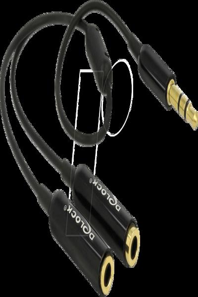 Delock Audio splitter - mini-phone stereo 3.5 mm male to mini-phone stereo 3.5 mm female - 65356