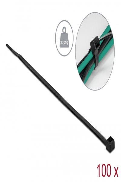 Serre-câbles Delock - 30 cm - noir (paquet de 100)