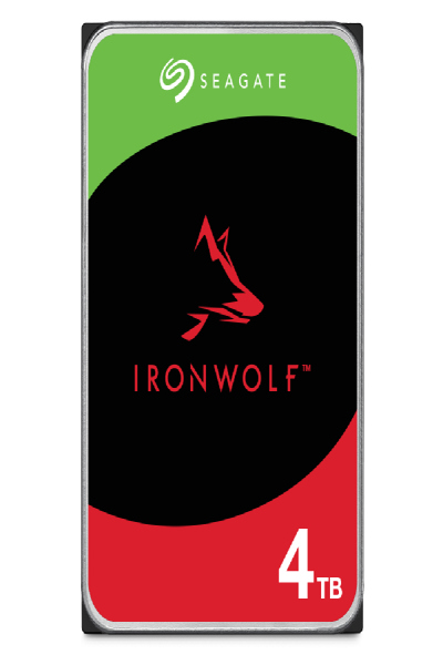 Seagate Bundle NAS 4 To Ironwolf 5 400 tr/min, SATA 6 Gbit/s, 256 Mo de cache, 3,5 pouces, 24 h/24, 7 j/7, CMR, Serial ATA