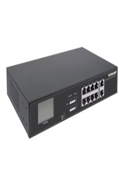 Intellinet 8-Port Gigabit PoE+ Switch 2 Uplink LCD 130W