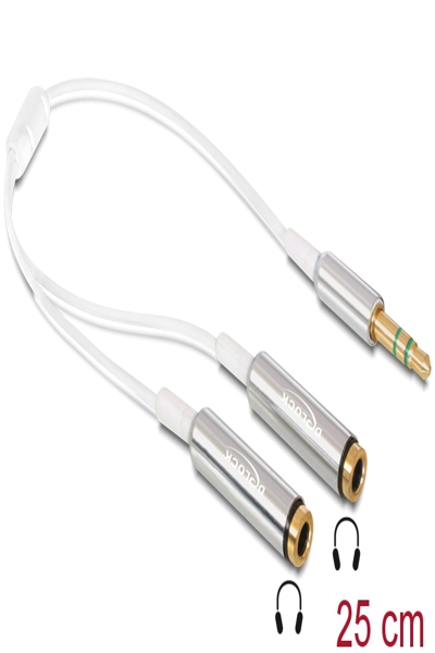 Delock Audio splitter - mini-phone stereo 3.5 mm male to mini-phone stereo 3.5 mm female - 65355