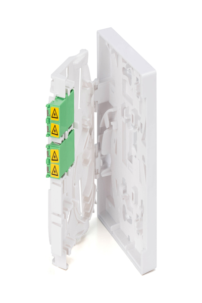 DIGITUS FTTH Enclosure with 2 x LC/APC DX shutter couplers - DN-931097