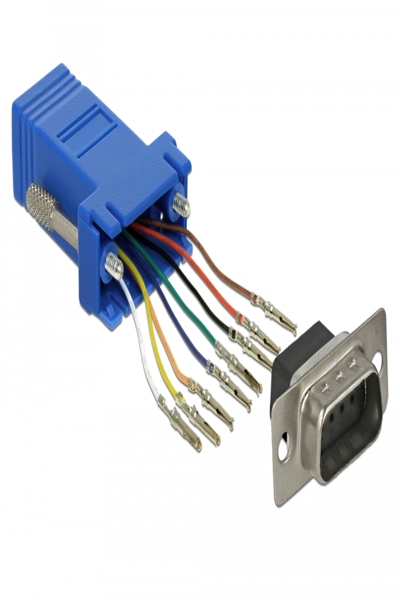 Delock Adapter Sub-D 9-polig hane till RJ45 hona monteringskit - 66167