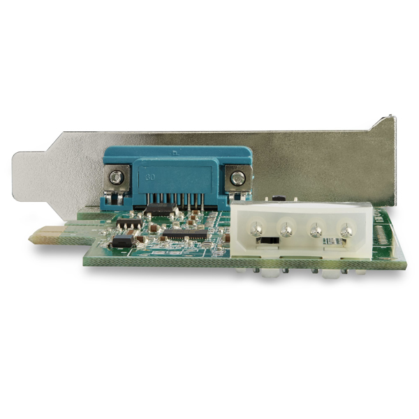 StarTech 4 Port PCI Express RS232 Serial Adapter Card - 16950 UART - 256-byte FIFO Cache - PCI E Serial Card - Serial Adapter - PCIe - RS-232 x 4 - PEX4S953
