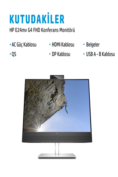 HP E24MV G4 Conferencing Monitor: 24-inch (60.5 cm) conferencing monitor. - 169L0E9#ABU