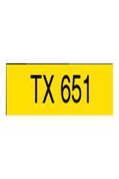 Brother TX651 - Black on yellow - TX651