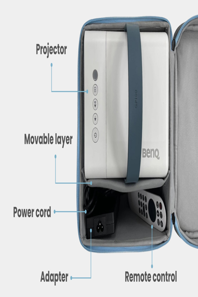 BenQ 5J.JRK09.001, Bag, Benq, Blue, Grey, GP100, X300G, 235 mm, 267 mm