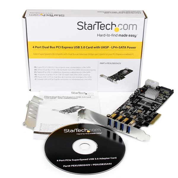 StarTech 4-Port PCIe USB 3.0 Card - PEXUSB3S42