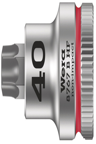 Wera 05003068001, Douille, 3/8", 1 tête(s), T40, Acier au chrome-vanadium, Chrome
