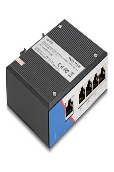 Delock Switch Industrial 5 x 10/100/1000 Gigabit Ethernet - 80162