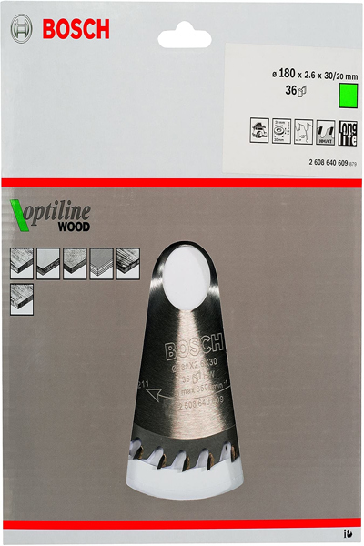 Bosch 2 608 640 609 - Wood - 18 cm - 3 cm - 1.6 mm - 2.6 mm - ATB (Alternate Top Bevel)