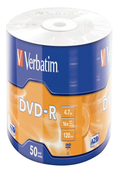 Verbatim 50 x DVD-R - 4.7 GB (120min) 16x - 43788