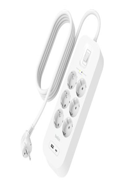Belkin Protection contre les surtensions avec USB-C 6 prises - SRB002VF2M
