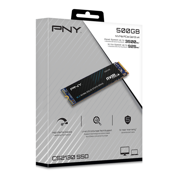 PNY CS2130 - SSD - 500 GB - internal - M.2 2280 NVMe - M280CS2130-500-RB