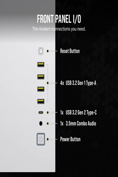 Corsair 6500X iCUE LINK RGB Dual Chamber Vit - CC-9011270-WW