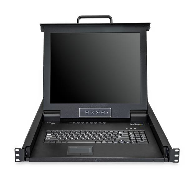 StarTech Rackmount KVM Console - 8 Ports with 43.20cm (17") LCD Monitor - KVM console with KVM switch - 8 Ports - PS/2, USB - 43.2 cm (17") - rack - installable - 1280 x 1024 - 250 cd/m? - 1000:1 - 5 ms - VGA - Black - 1U (RKCONS1708K) - RKCONS1708K