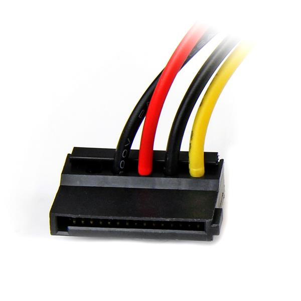 StarTech 4-pin Molex to Left Angle SATA Power Cable Adapter - Power Adapter - 15 PIN SATA Power (M) - Internal Power Supply, 4-pin (M) - 15cm - Right Angle Connector (SATAPOWADPL) - SATAPOWADPL