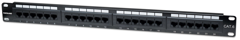 Cat6 Patch Panel - RJ-45 X 24 - Black - 1U - 520959