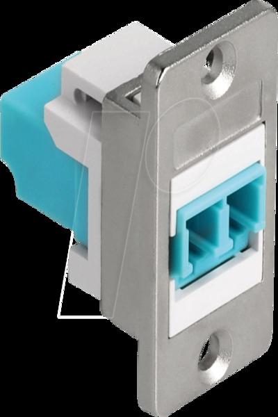 Delock Panel Mount LC Duplex zu Buchse silber weiss - 90888