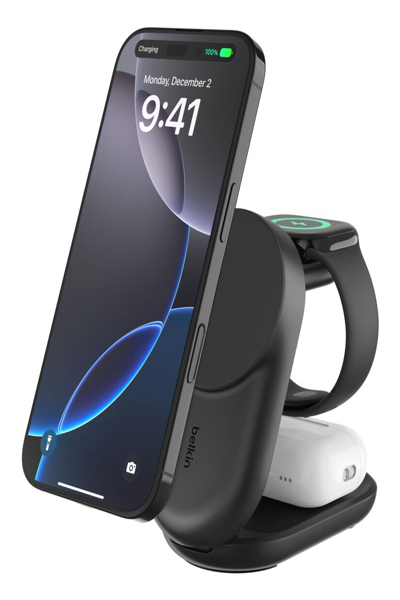 BELKIN ULTRACHARGE WIRELESS CHARGER 3-IN-1 MAGNETIC FOLDABLE - WIZ037KQBK