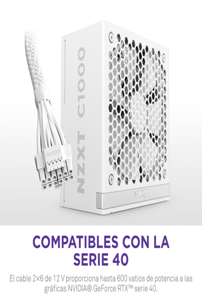 NZXT PSU C Series C1000 Gold white ATX 3 1 1 1 PA-0G2BW-EU - Power Supply - ATX - PA-0G2BW-EU