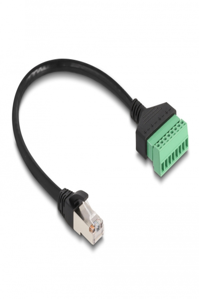 Adaptateur réseau Delock - Bornier 8 broches (F) vers RJ-45 (M)