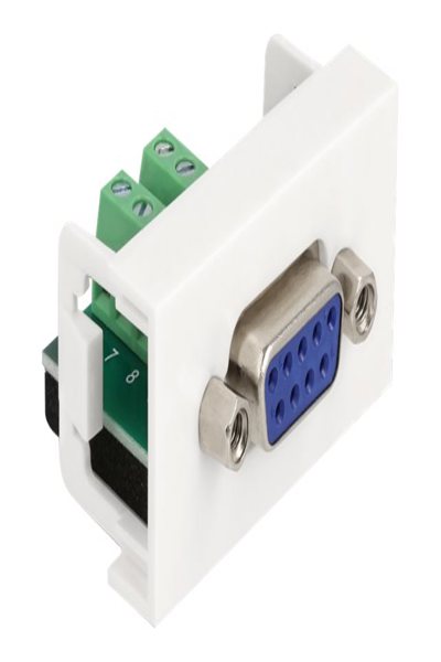 Delock Easy 45 Module D-Sub 9-pin Female to 10-pin Terminal Block 22.5 x 45 mm - Flat - White - 81350