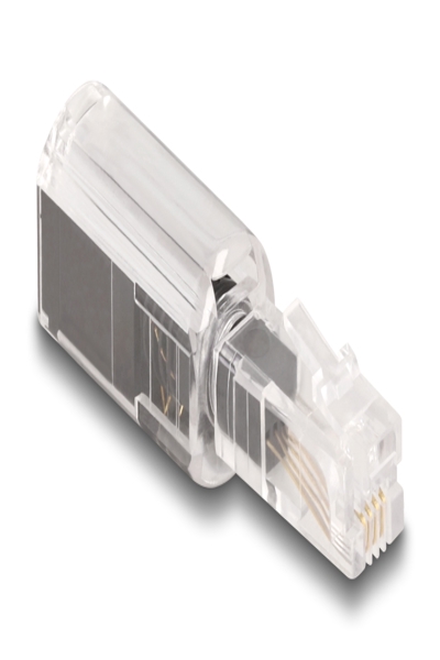 Delock Phone adaptor - RJ-10 (M) to RJ-10 (F) rotating - 88168