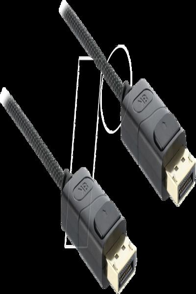 Delock Coaxial DisplayPort Cable 8K 60 Hz with Braided Sheath - Cable - Digital/Display/Video - 81674