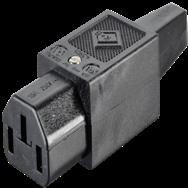 Connecteur IEC droit noir Frei KKB 1