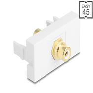 Module Delock Easy 45 prise RCA vers plaqué or