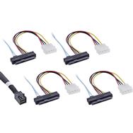 Câble Mini SAS HD en ligne SFF-8643 vers 4x SFF-8482 1 m