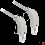 Câble patch Delock - RJ-45 (M) coudé vers le bas vers RJ-45 (M) coudé vers le bas