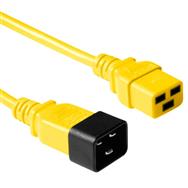 ACT Powercord C19 - C20 yellow 3 m - 3 m - C19 coupler - C20 coupler - 230 V