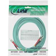Câble fibre optique duplex en ligne ST/ST 50/125 µm OM3 0,5 m