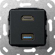 GIRA 4847141 HDMI + USB A USB 3.2 Gen 1