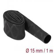 Gaine thermorétractable Delock en X antidérapante 1 m x 15 mm noire