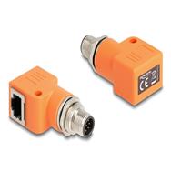 Adaptateur réseau Delock - 8 broches M12-A (M) vers RJ-45 (F) coudé