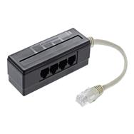 Répartiteur téléphonique 4 voies InLine - Fiche RJ45 vers 4 prises RJ45 - 0,15 m
