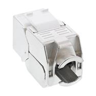 Module enfichable InLine RJ45 Keystone Jack Cat.6a - avec cache anti-poussière bleu
