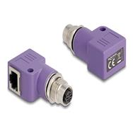 Adaptateur réseau Delock - 4 broches M12-D (F) fileté vers RJ-45 (F) coudé