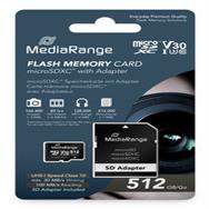 MEDIARANGE SD MicroSD Card 512GB UHS-1 Cl.10 inkl. Adapter