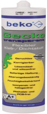 BEKO Gecko - Adhésif/Mastic 290ml Transparent Flexible