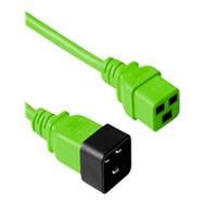 ACT Powercord C19 - C20 green 1.8 m - 1.8 m - C19 coupler - C20 coupler - 230 V