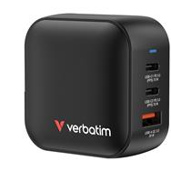 Chargeur Verbatim Mini GaN 70 W 2 x USB-C PD, 1 x USB-A QC 3.0 32229
