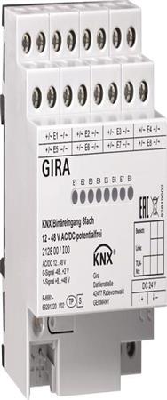 Entrée binaire GIRA 8f. KNX 12-8 V CA/CC 212800