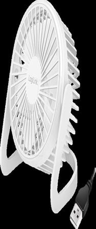 Ventilateur USB LogiLink 12,7 cm Blanc UA0402
