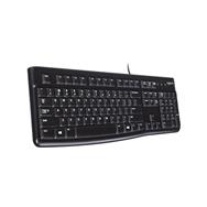 Logitech K120 Corded Keyboard - Full-size (100%) - Wired - USB - Membrane - QWERTY - Black