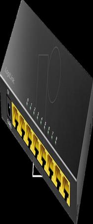 Commutateur Ethernet Gigabit LogiLink 8 ports noir